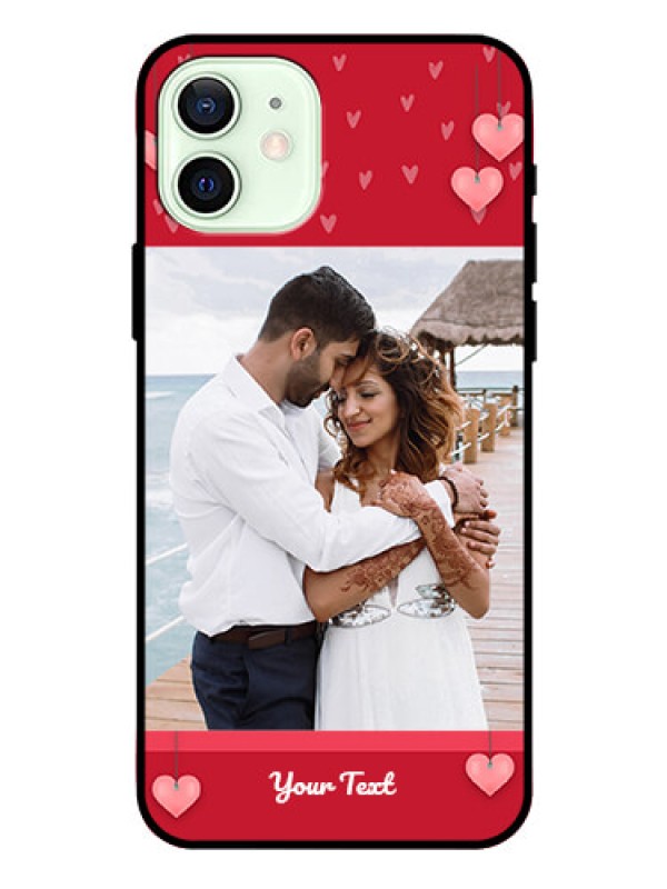 Custom Iphone 12 Custom Glass Phone Case  - Valentines Day Design