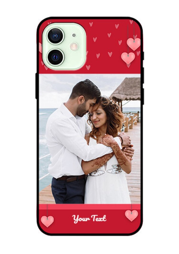 Iphone 12 Custom Glass Phone Case  - Valentines Day Design