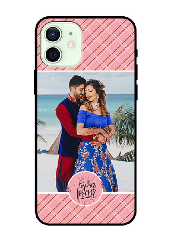 Iphone 12 Personalized Glass Phone Case  - Together Forever Design