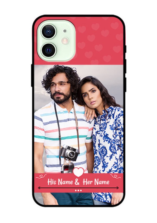 Iphone 12 Photo Printing on Glass Case  - Simple Love Design