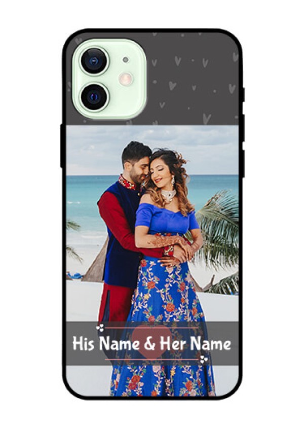 Iphone 12 Custom Glass Mobile Case  - Buy Love Design with Photo Online