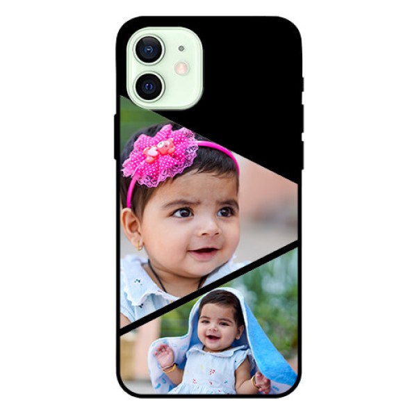 Iphone 12 Custom Glass Phone Case  - Semi Cut Design