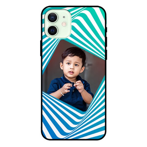 Iphone 12 Personalized Glass Phone Case - Abstract Spiral Design Iphone 12 Personalized Glass Phone Case - Abstract Spiral Design
