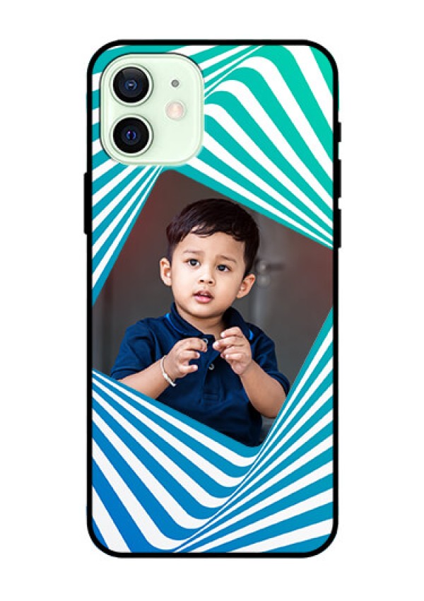 Iphone 12 Personalized Glass Phone Case  - Abstract Spiral Design