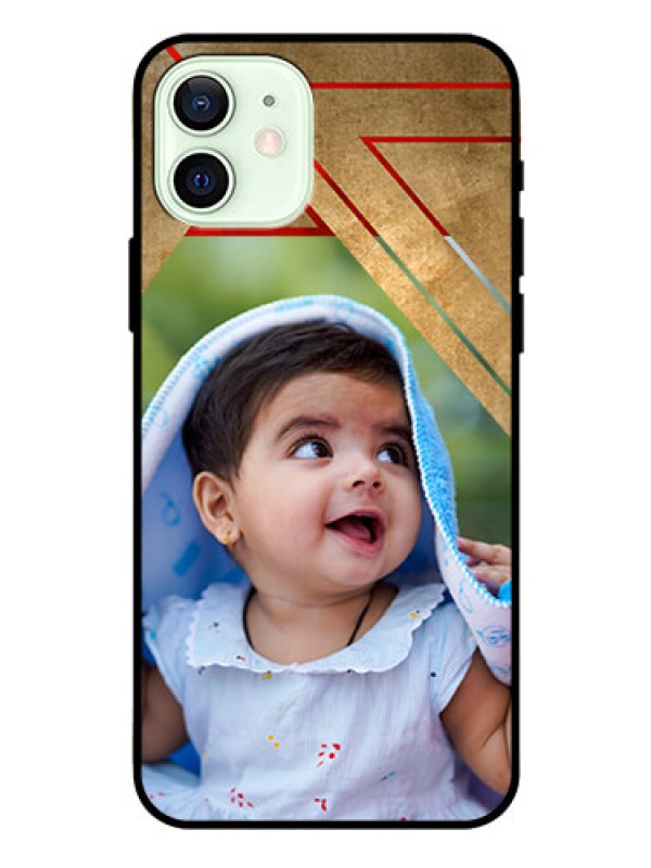 Custom Iphone 12 Personalized Glass Phone Case  - Gradient Abstract Texture Design