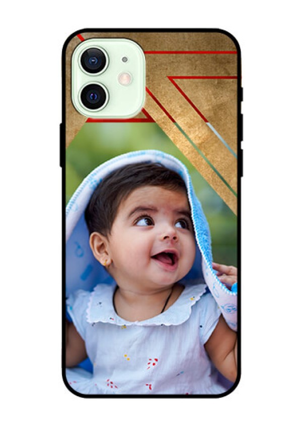 Iphone 12 Personalized Glass Phone Case  - Gradient Abstract Texture Design