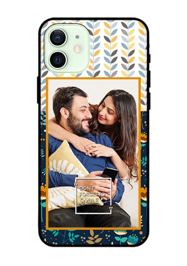 Iphone 12 Custom Glass Mobile Case  - Pattern Design