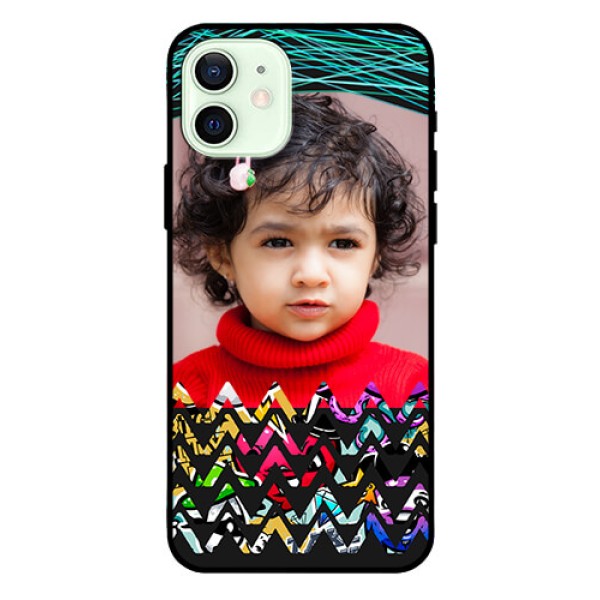 Iphone 12 Personalized Glass Phone Case  - Neon Abstract Design