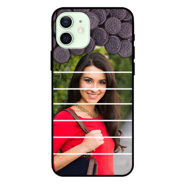 Iphone 12 Custom Glass Phone Case - with Oreo Biscuit Design Iphone 12 Custom Glass Phone Case - with Oreo Biscuit Design