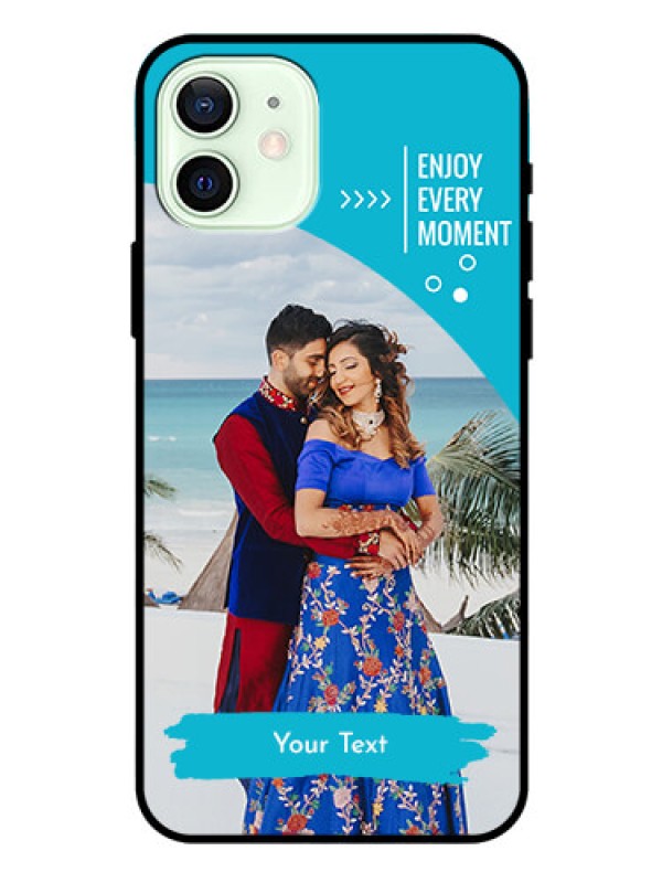 Custom Iphone 12 Custom Glass Mobile Case  - Happy Moment Design