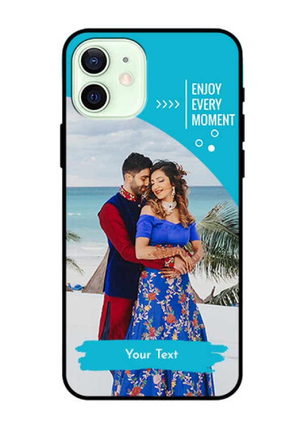 Iphone 12 Custom Glass Mobile Case  - Happy Moment Design