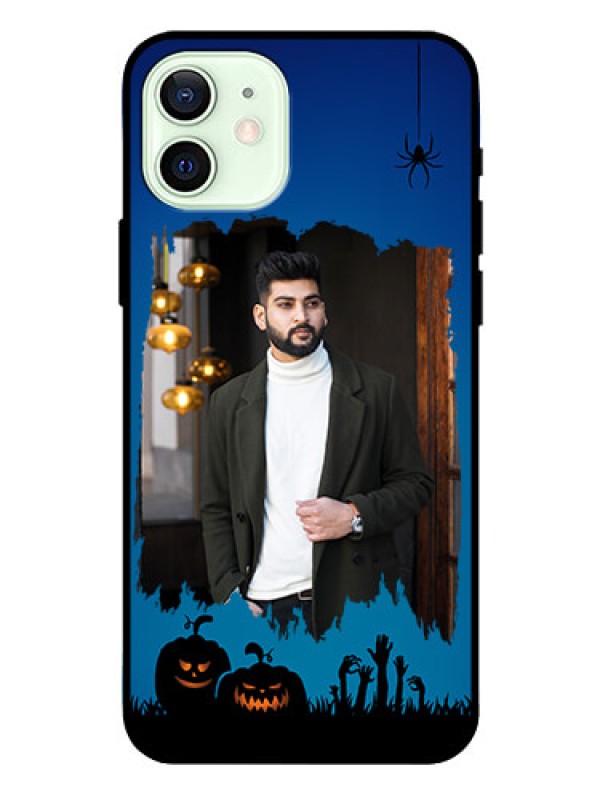 Custom Iphone 12 Photo Printing on Glass Case  - with pro Halloween design 