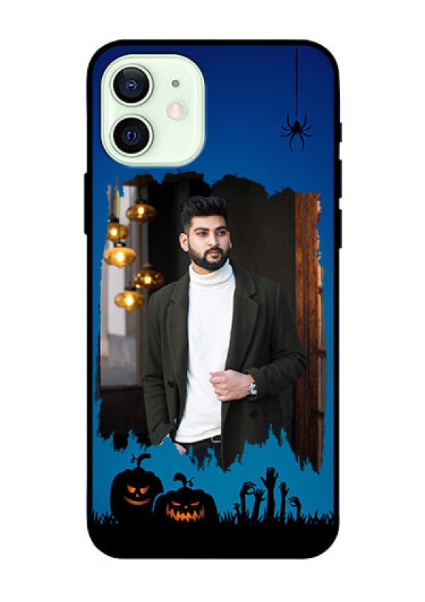 Iphone 12 Photo Printing on Glass Case  - with pro Halloween design 