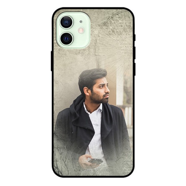 Iphone 12 Custom Glass Phone Case - with vintage design Iphone 12 Custom Glass Phone Case - with vintage design