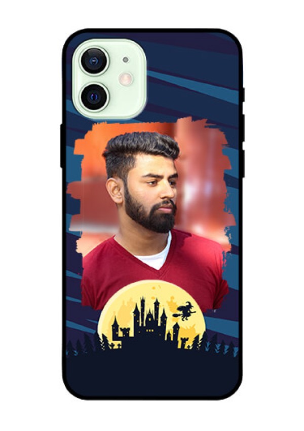 Iphone 12 Photo Printing on Glass Case  - Halloween Witch Design 