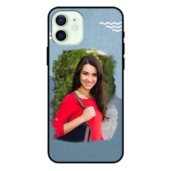 Iphone 12 Custom Glass Mobile Case - Grunge Line Art Design Iphone 12 Custom Glass Mobile Case - Grunge Line Art Design