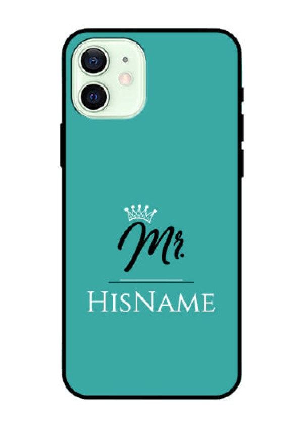 Iphone 12 Custom Glass Phone Case Mr with Name