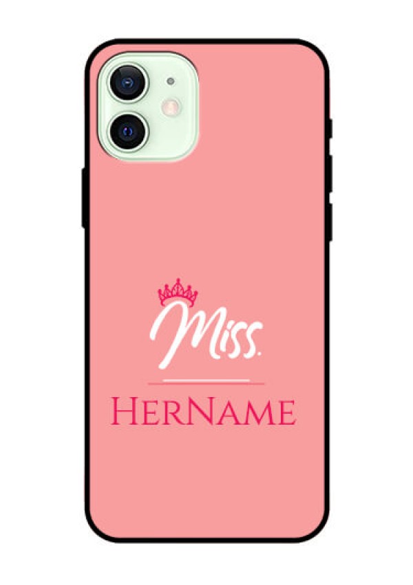 Iphone 12 Custom Glass Phone Case Mrs with Name