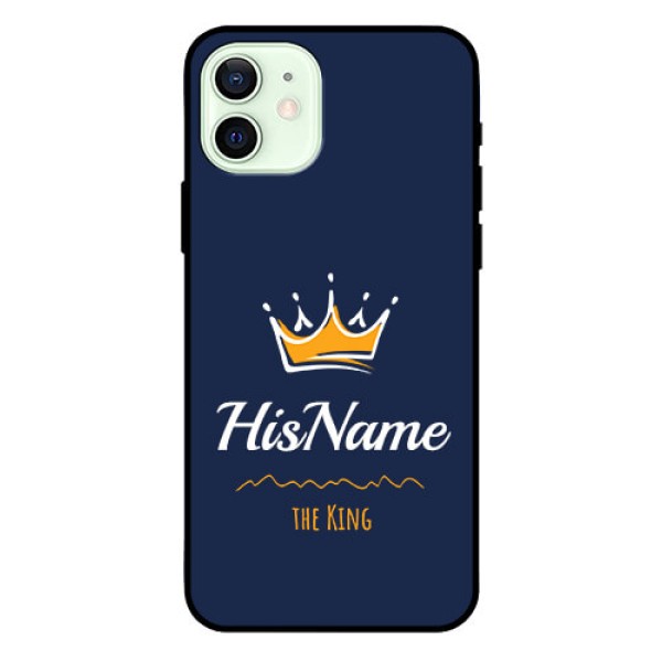 Iphone 12 Glass Phone Case King with Name Iphone 12 Glass Phone Case King with Name