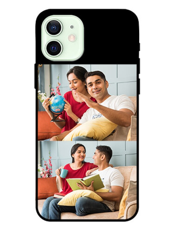 Custom Iphone 12 2 Images on Glass Phone Cover