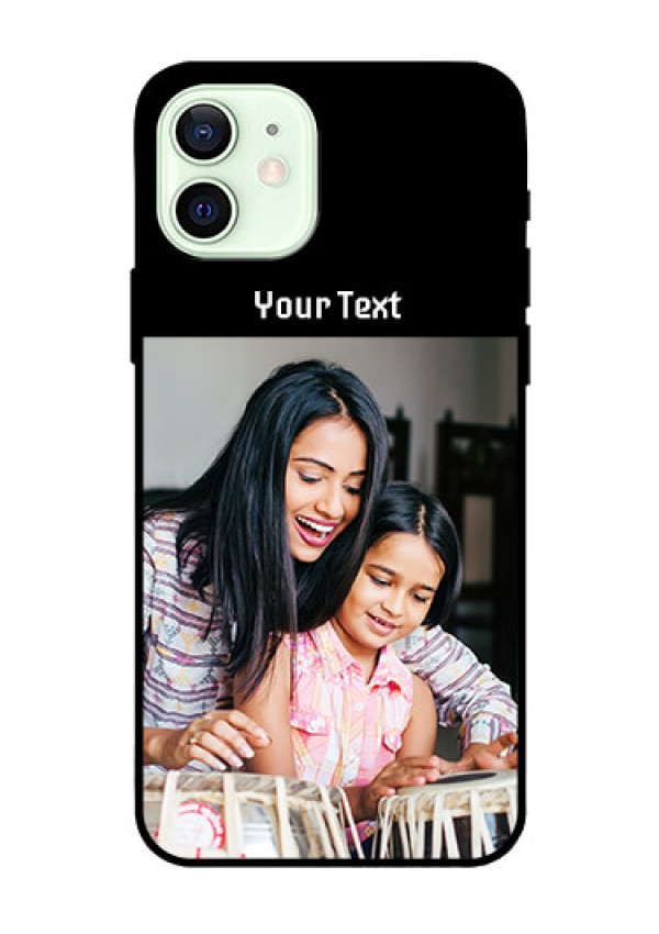 Iphone 12 Photo with Name on Glass Phone Case
