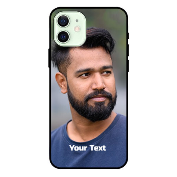 Iphone 12 Glass Mobile Cover: Photo with Text Iphone 12 Glass Mobile Cover: Photo with Text