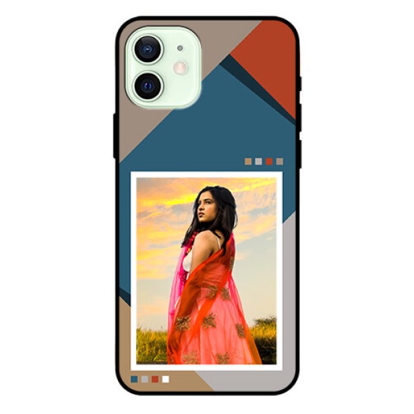 iPhone 12 Personalized Glass Phone Case - Retro color pallet Design iPhone 12 Personalized Glass Phone Case - Retro color pallet Design