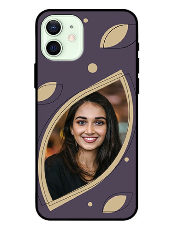 Custom iPhone 12 Custom Glass Mobile Case - Falling Leaf Design