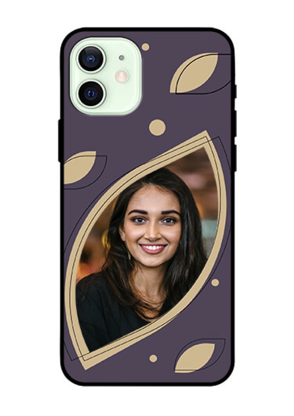 iPhone 12 Custom Glass Mobile Case - Falling Leaf Design