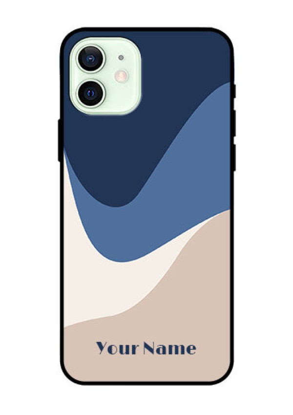 iPhone 12 Custom Glass Phone Case - Abstract Drip Art Design