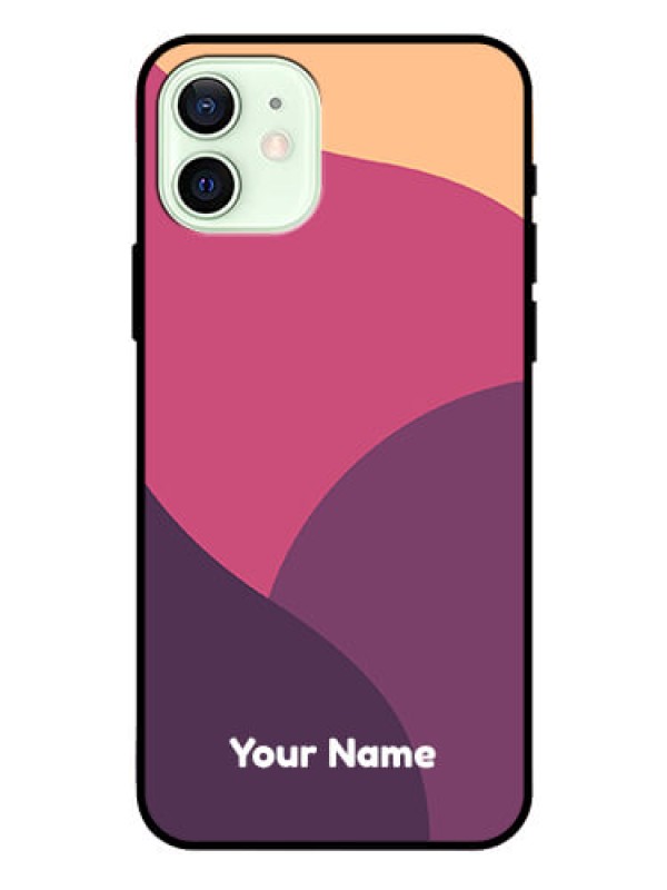 Custom iPhone 12 Custom Glass Phone Case - Mixed Multi-colour abstract art Design