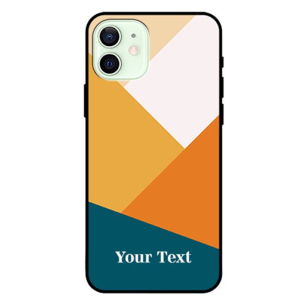 iPhone 12 Personalized Glass Phone Case - Stacked Multi-colour Design iPhone 12 Personalized Glass Phone Case - Stacked Multi-colour Design