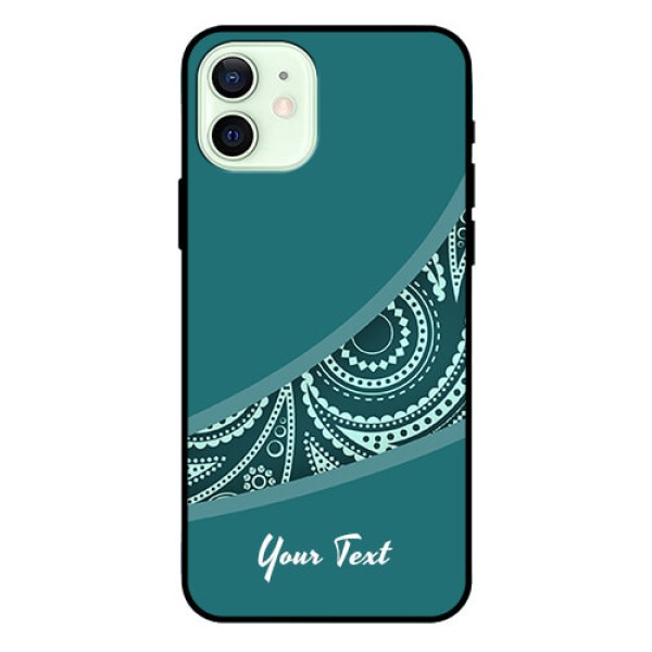 iPhone 12 Photo Printing on Glass Case - semi visible floral Design