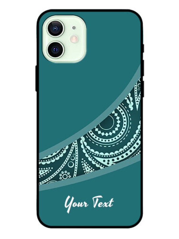 Custom iPhone 12 Photo Printing on Glass Case - semi visible floral Design