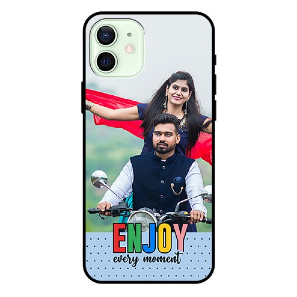 iPhone 12 Photo Printing on Glass Case - Enjoy Every Moment Design iPhone 12 Photo Printing on Glass Case - Enjoy Every Moment Design