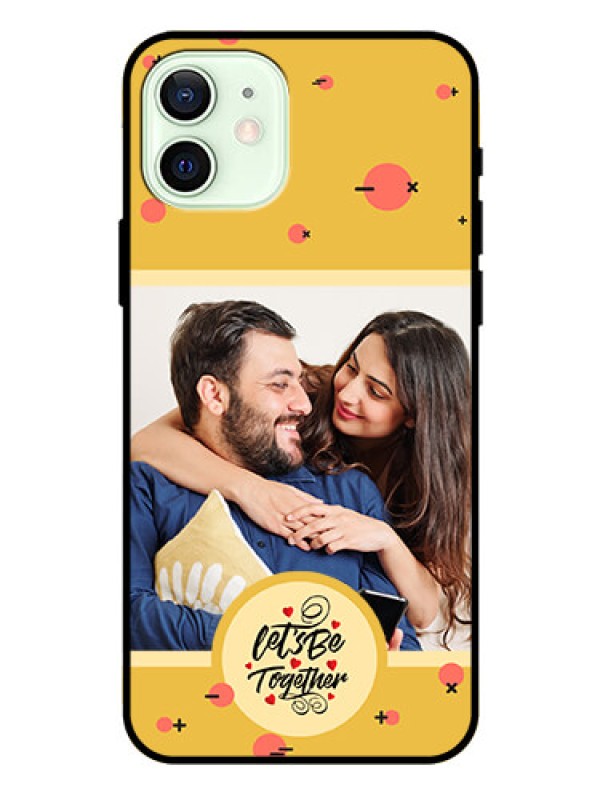 Custom iPhone 12 Photo Printing on Glass Case - Lets be Together Design