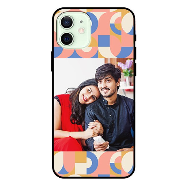 iPhone 12 Photo Printing on Glass Case - Semi-circle Maze Pattern Design iPhone 12 Photo Printing on Glass Case - Semi-circle Maze Pattern Design