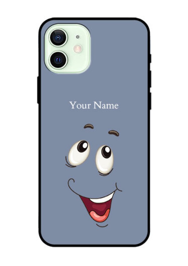 iPhone 12 Photo Printing on Glass Case - Laughing Cartoon Face Design