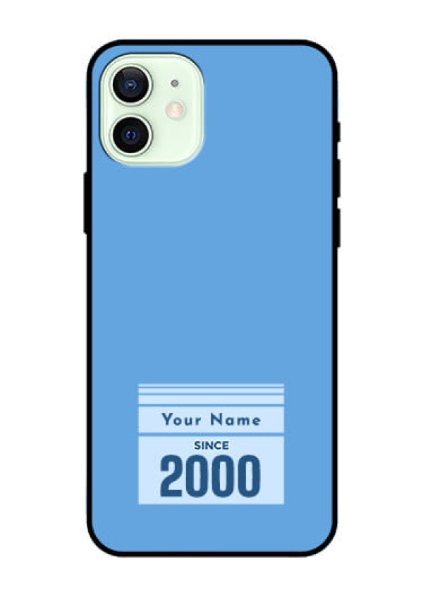 iPhone 12 Custom Glass Mobile Case - Custom Year of birth Design