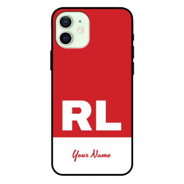 iPhone 12 Personalized Glass Phone Case - dual tone custom text Design iPhone 12 Personalized Glass Phone Case - dual tone custom text Design