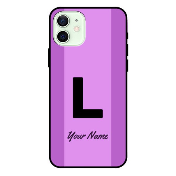 iPhone 12 Custom Glass Phone Case - Tricolor custom text Design iPhone 12 Custom Glass Phone Case - Tricolor custom text Design