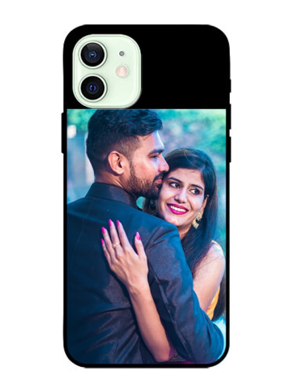 Custom iPhone 12 Custom Glass Phone Case - Upload Full Picture With Custom Color Design