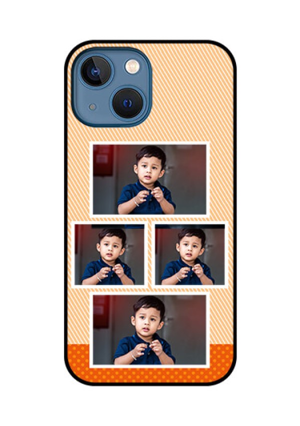 iPhone 13 Mini Photo Printing on Glass Case - Bulk Photos Upload Design