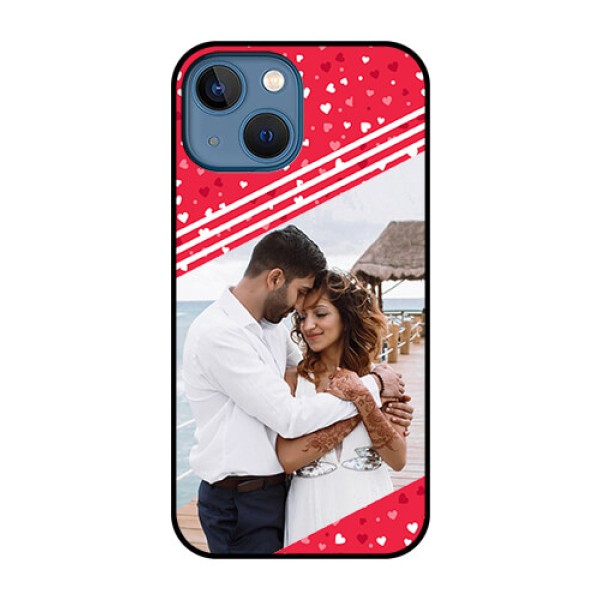 iPhone 13 Mini Custom Glass Mobile Case - Valentines Gift Design