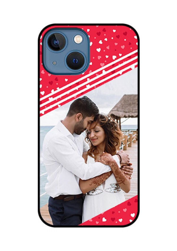iPhone 13 Mini Custom Glass Mobile Case - Valentines Gift Design