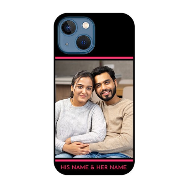 iPhone 13 Mini Custom Glass Mobile Case - with Add Text Design