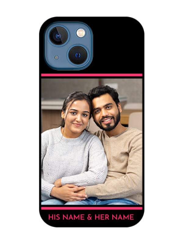 Custom iPhone 13 Mini Custom Glass Mobile Case - with Add Text Design