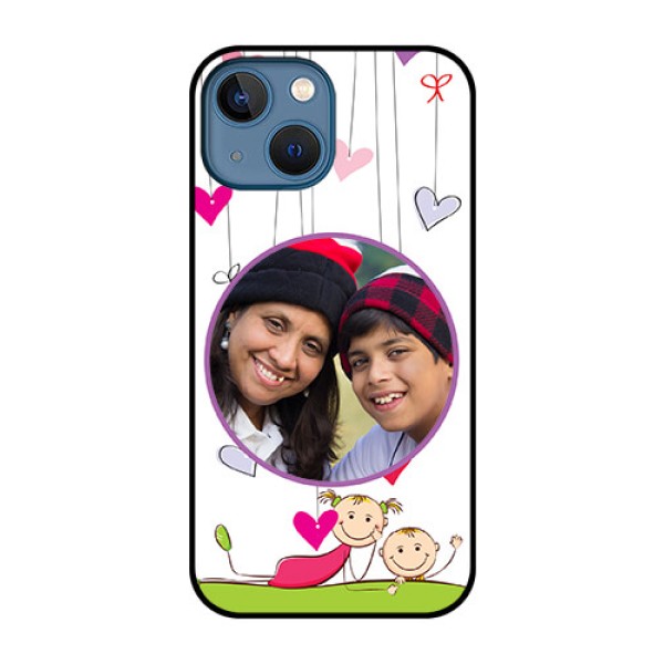 iPhone 13 Mini Photo Printing on Glass Case - Cute Kids Phone Case Design