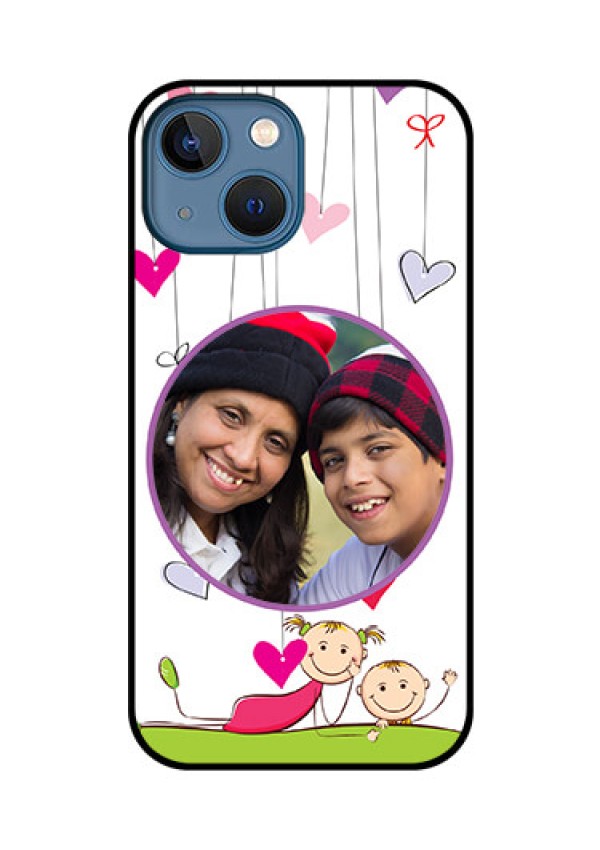 iPhone 13 Mini Photo Printing on Glass Case - Cute Kids Phone Case Design
