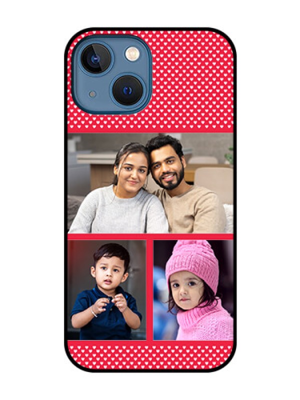 Custom iPhone 13 Mini Personalized Glass Phone Case - Bulk Pic Upload Design